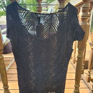 International Concepts Women's Black Knitted Top Size Large